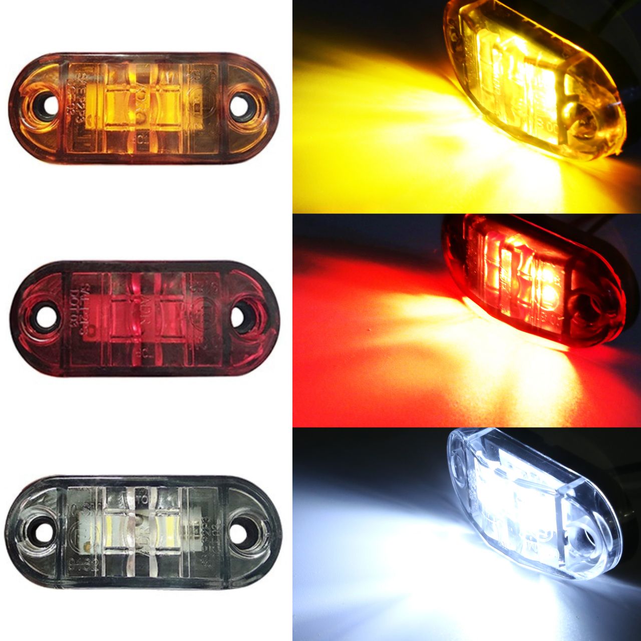 12-24V Trailer Side Marker Lamps 10 pack