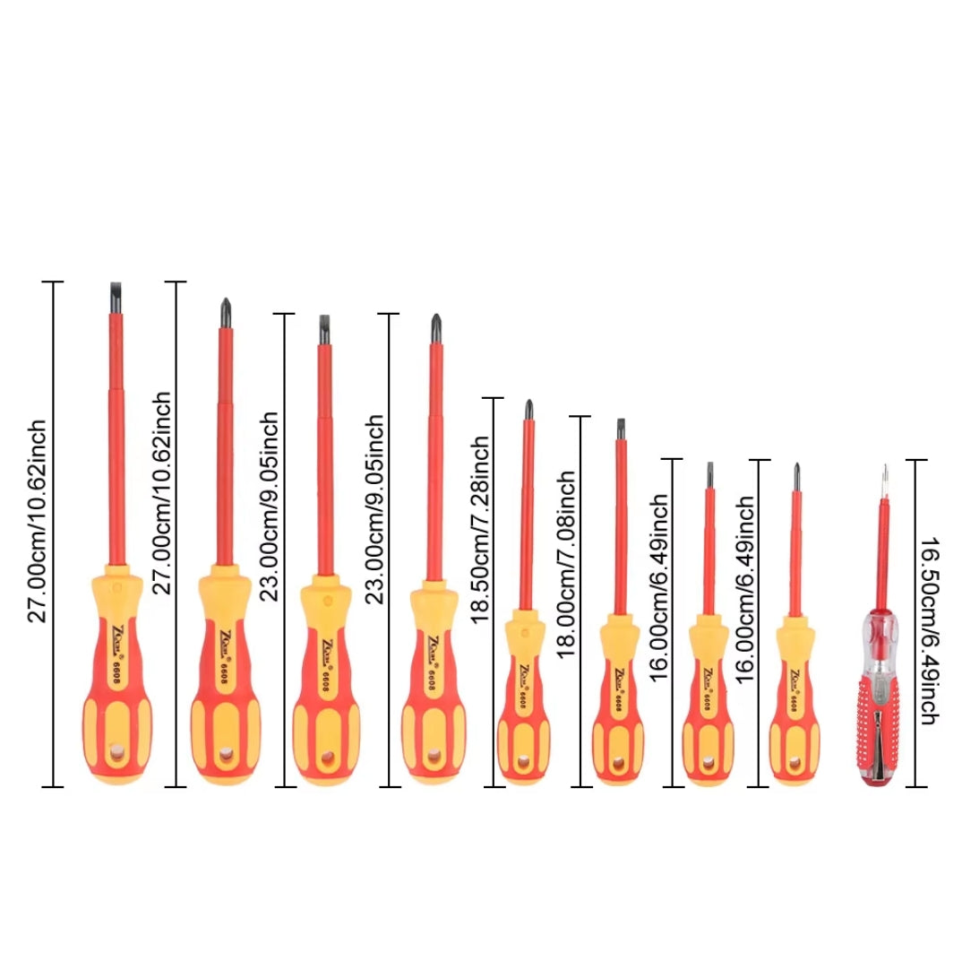 Insulated Screwdriver Set 9pc